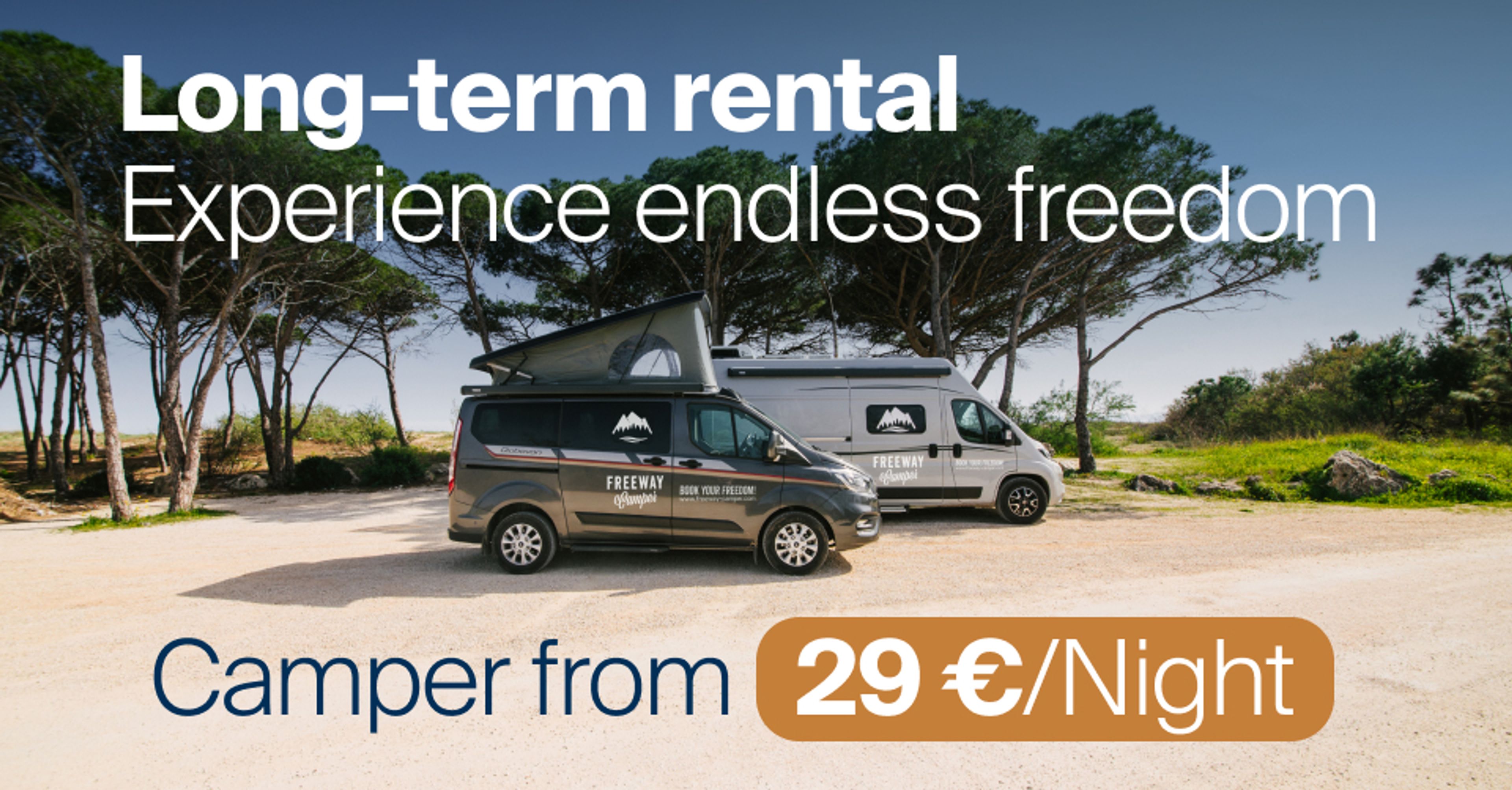 Long-term rental: Make vanlife possible from 29€/night