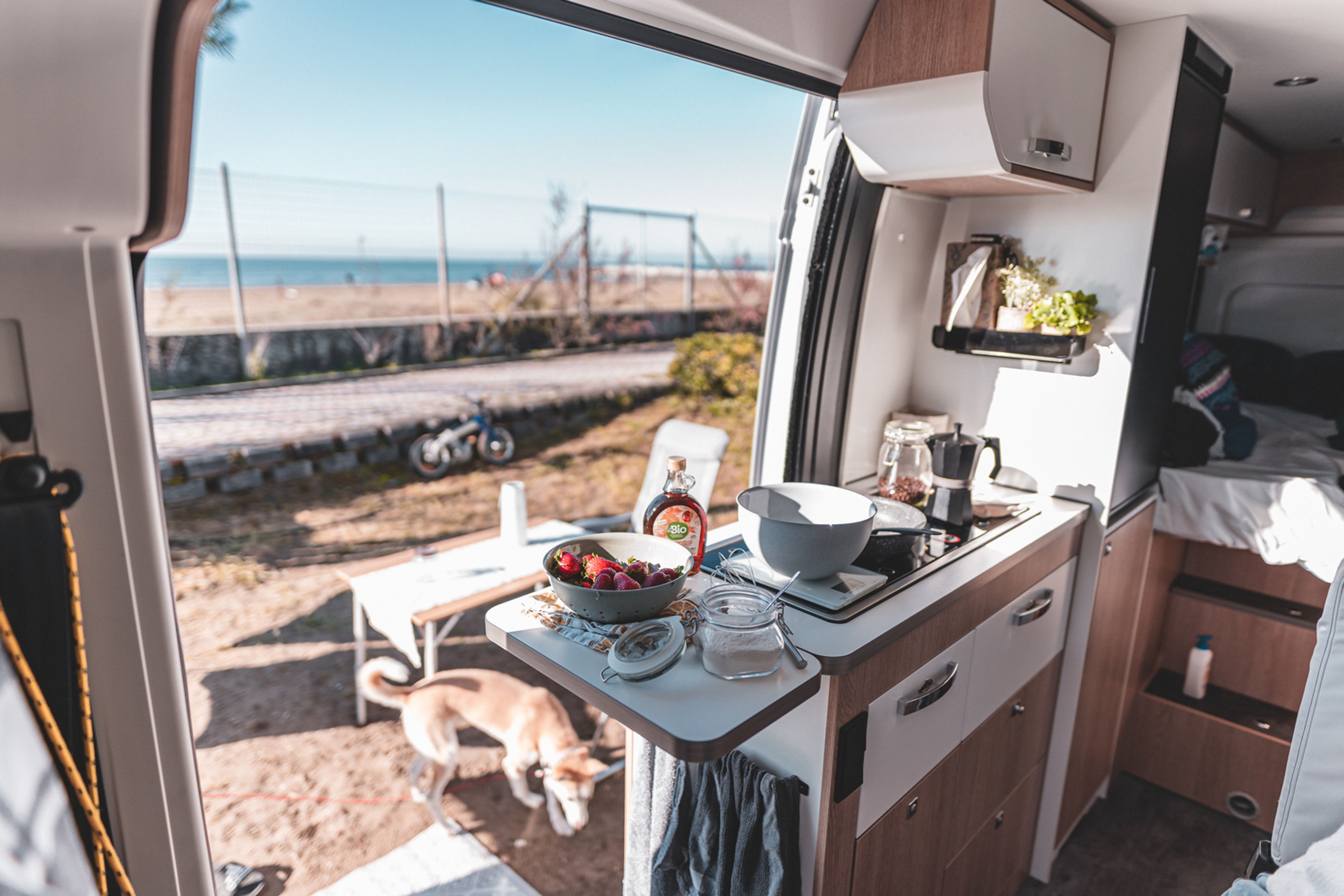 Moderne und geräumige Küchenzeile im Campervan 640 Moveoo