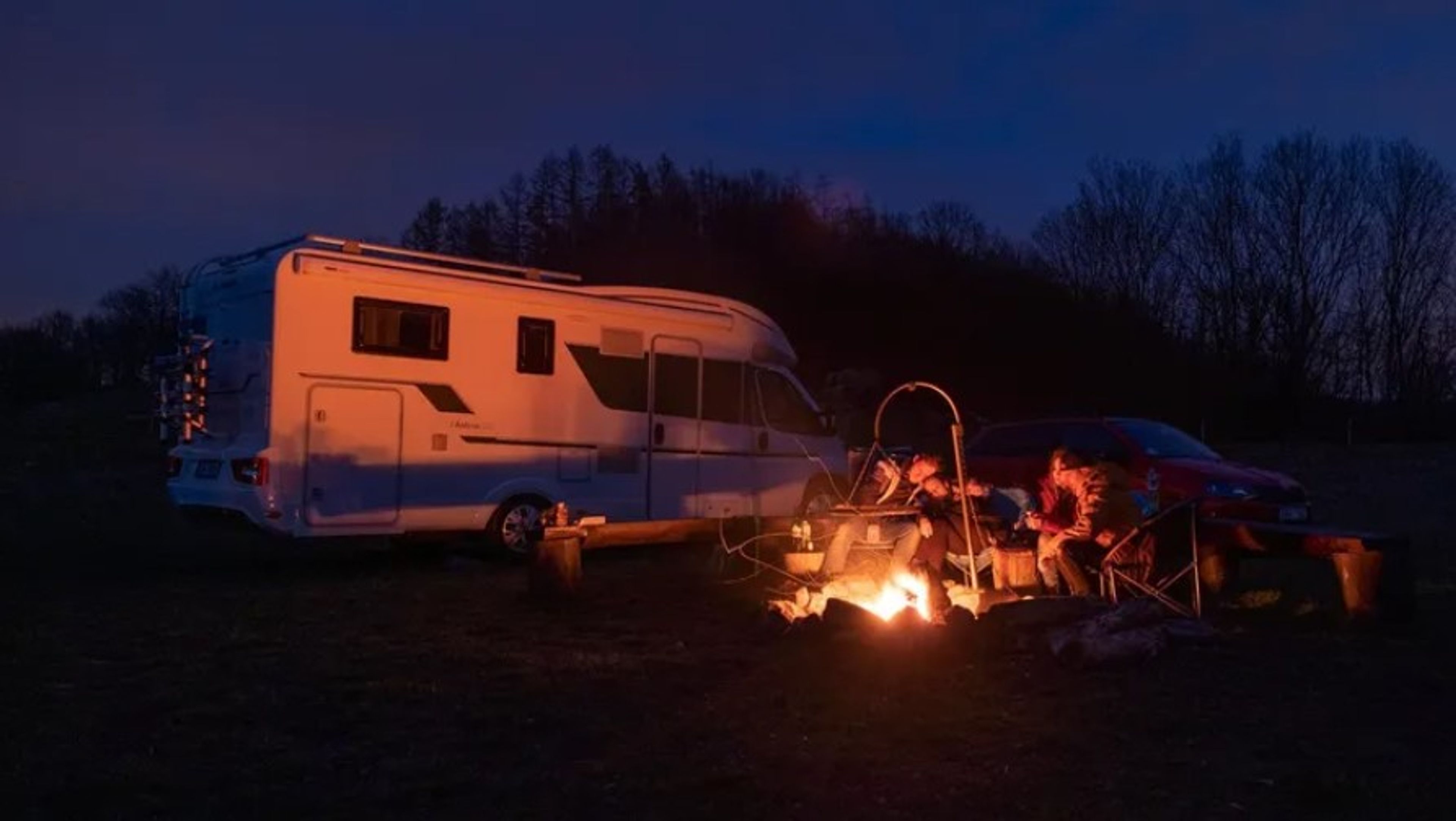 Eco campsite at night