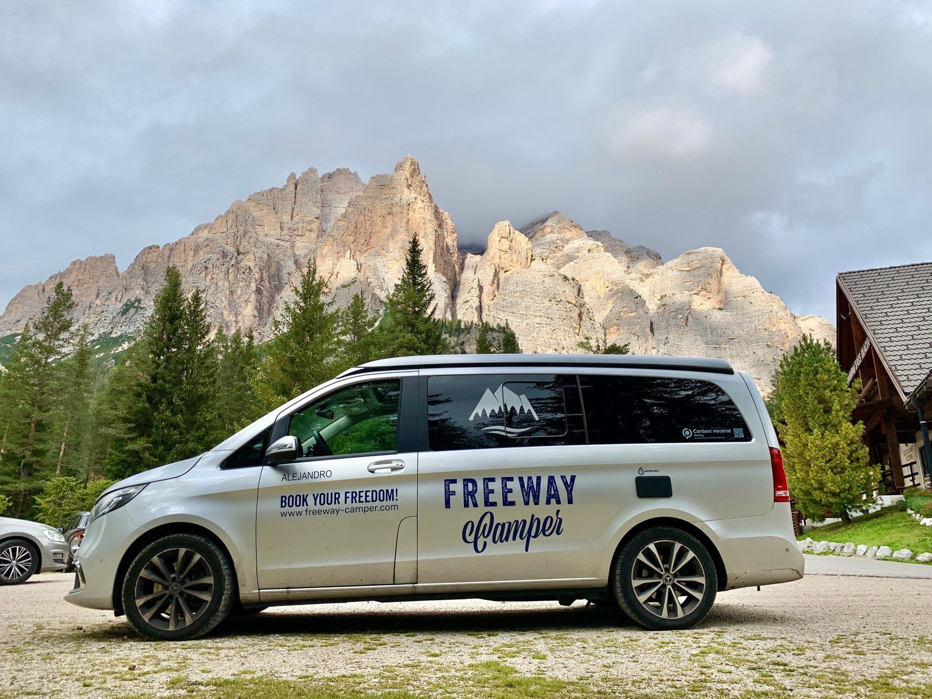 Mercedes Marco Polo Van in the Dolomites, South Tyrol, Northeastern Italy