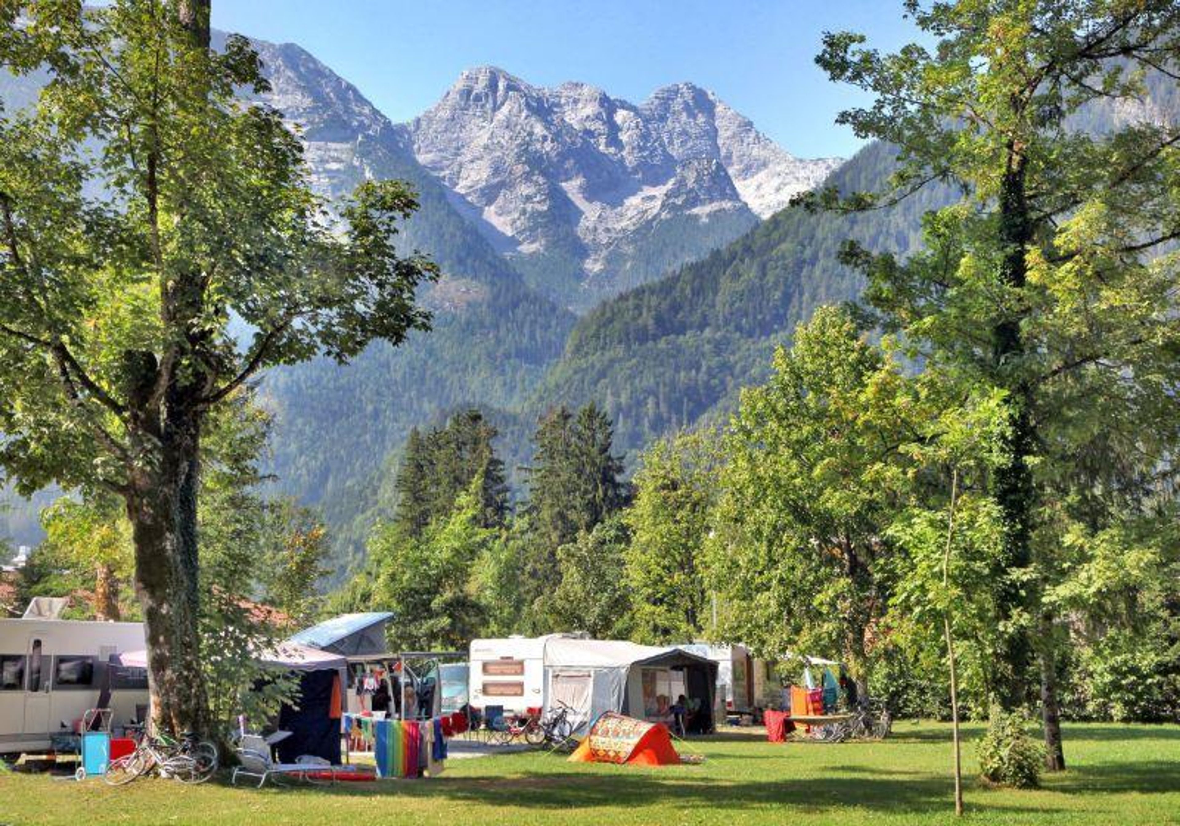 Grubhof Camping mit Alpenblick