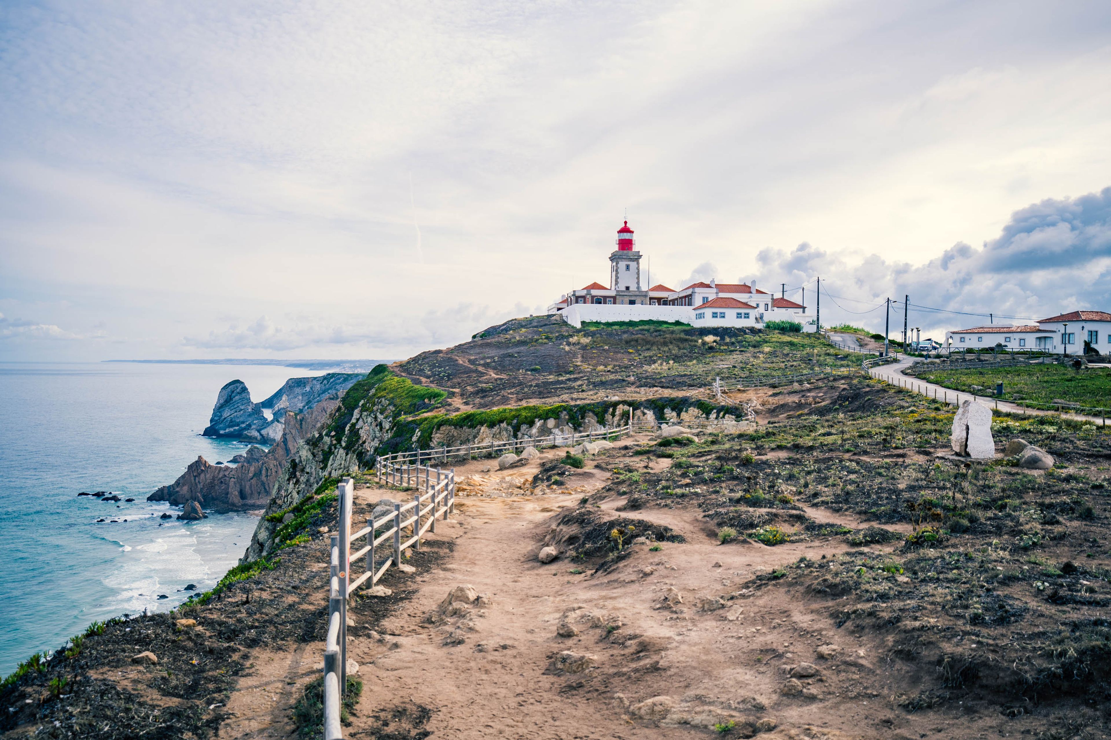 Cabo de Roca, nejzápadnější bod Evropy.