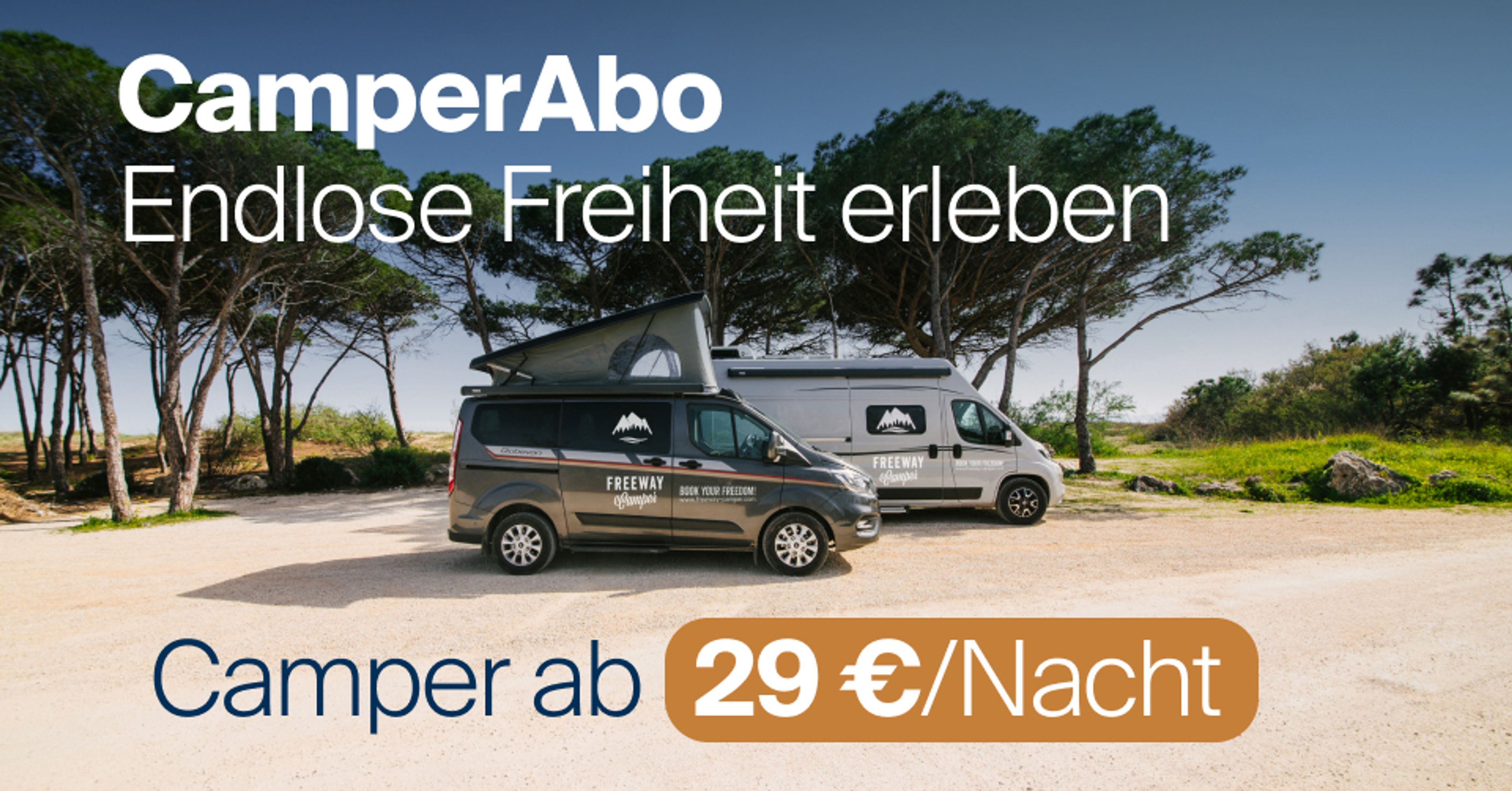 CamperAbo: Starte günstig ab 29€/Nacht in den Langzeiturlaub!