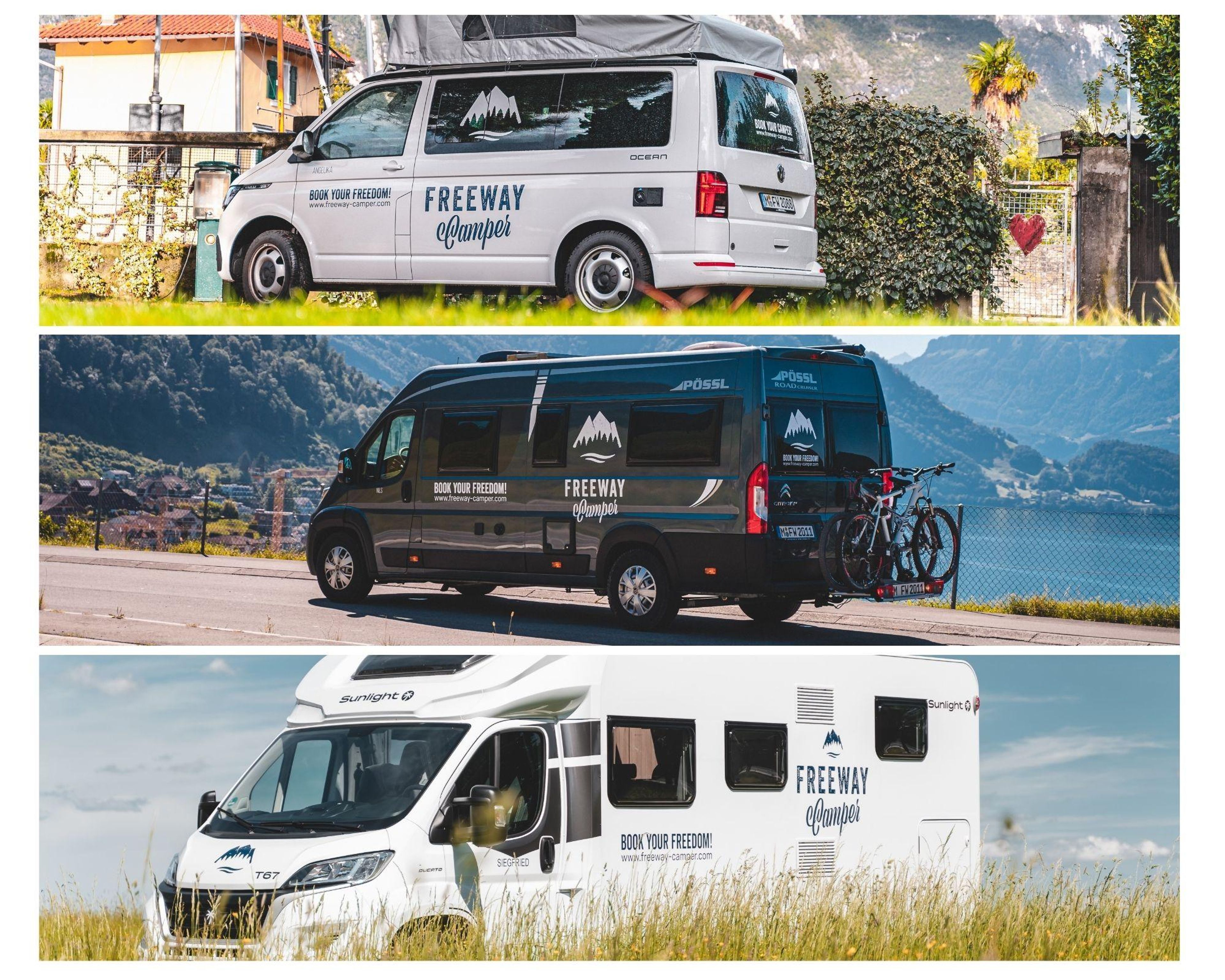 Van, Campervan or RV, we have vehicles for every taste