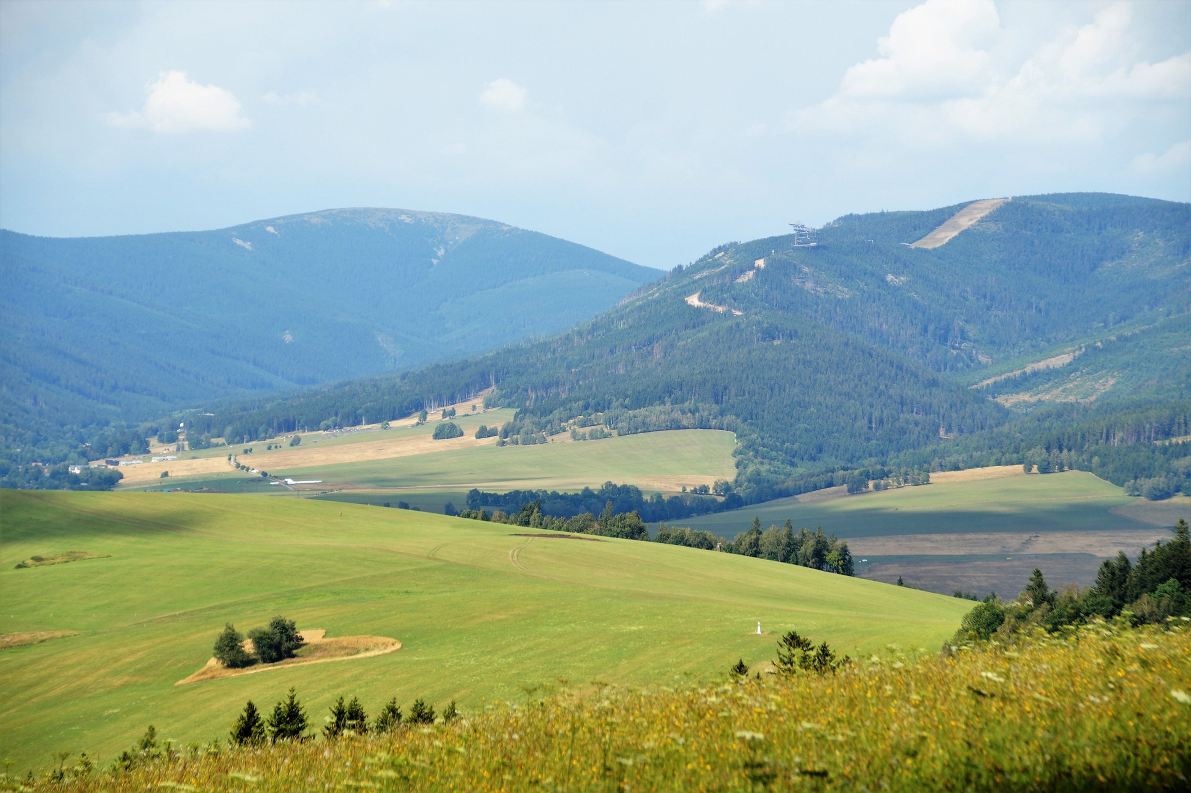 Krajina Orlických hor.