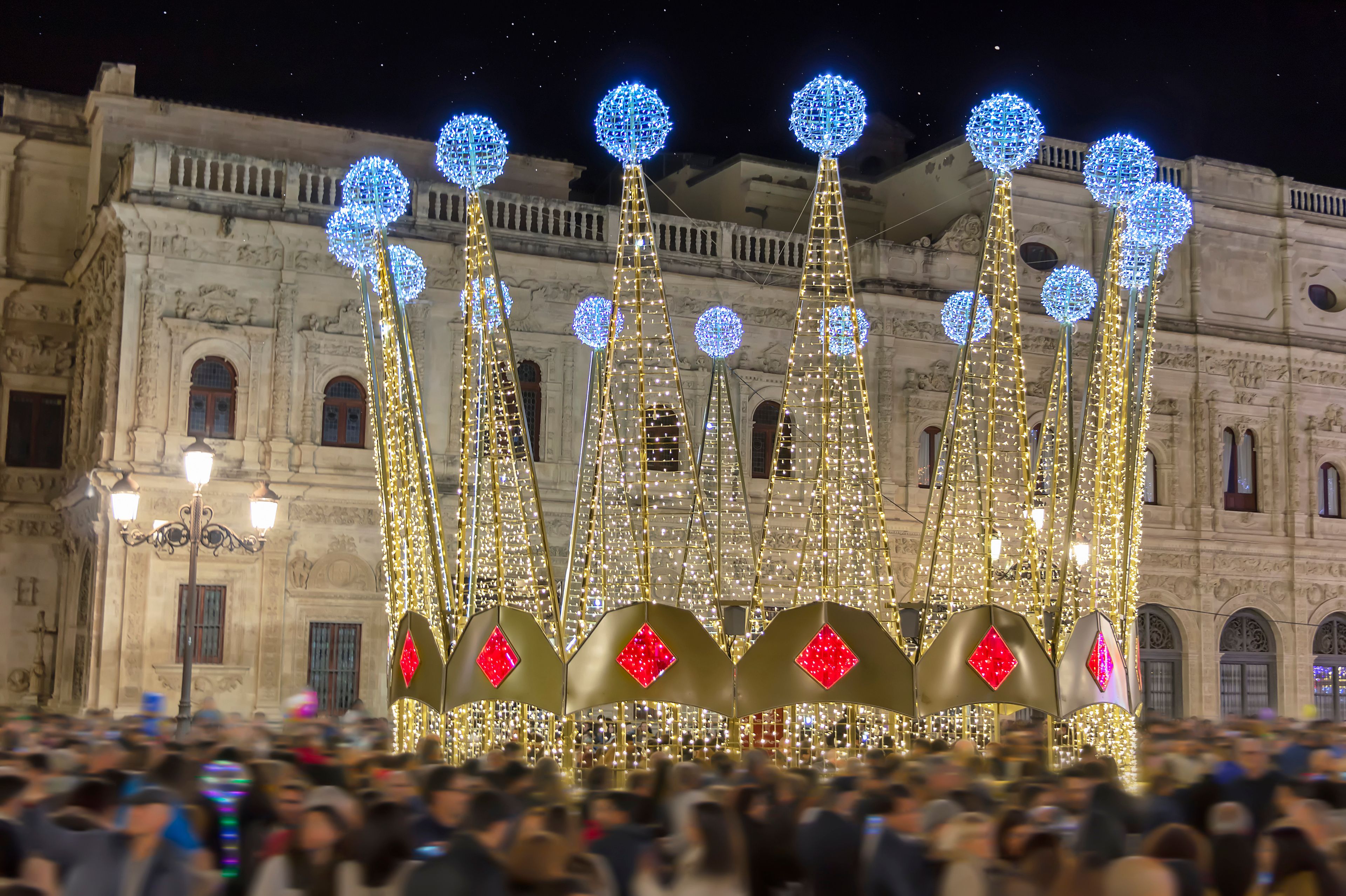 Weihnachtliche Dekoration in Sevilla