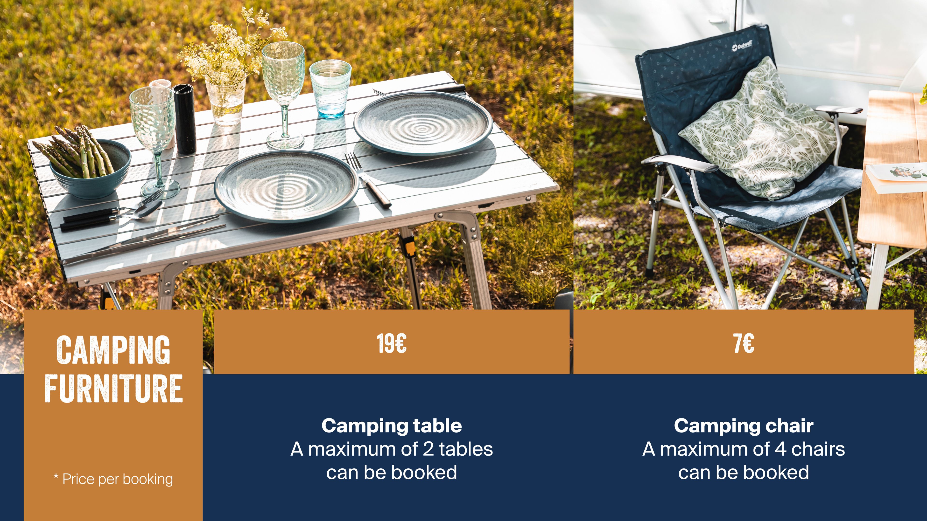 Camping table and camping chair