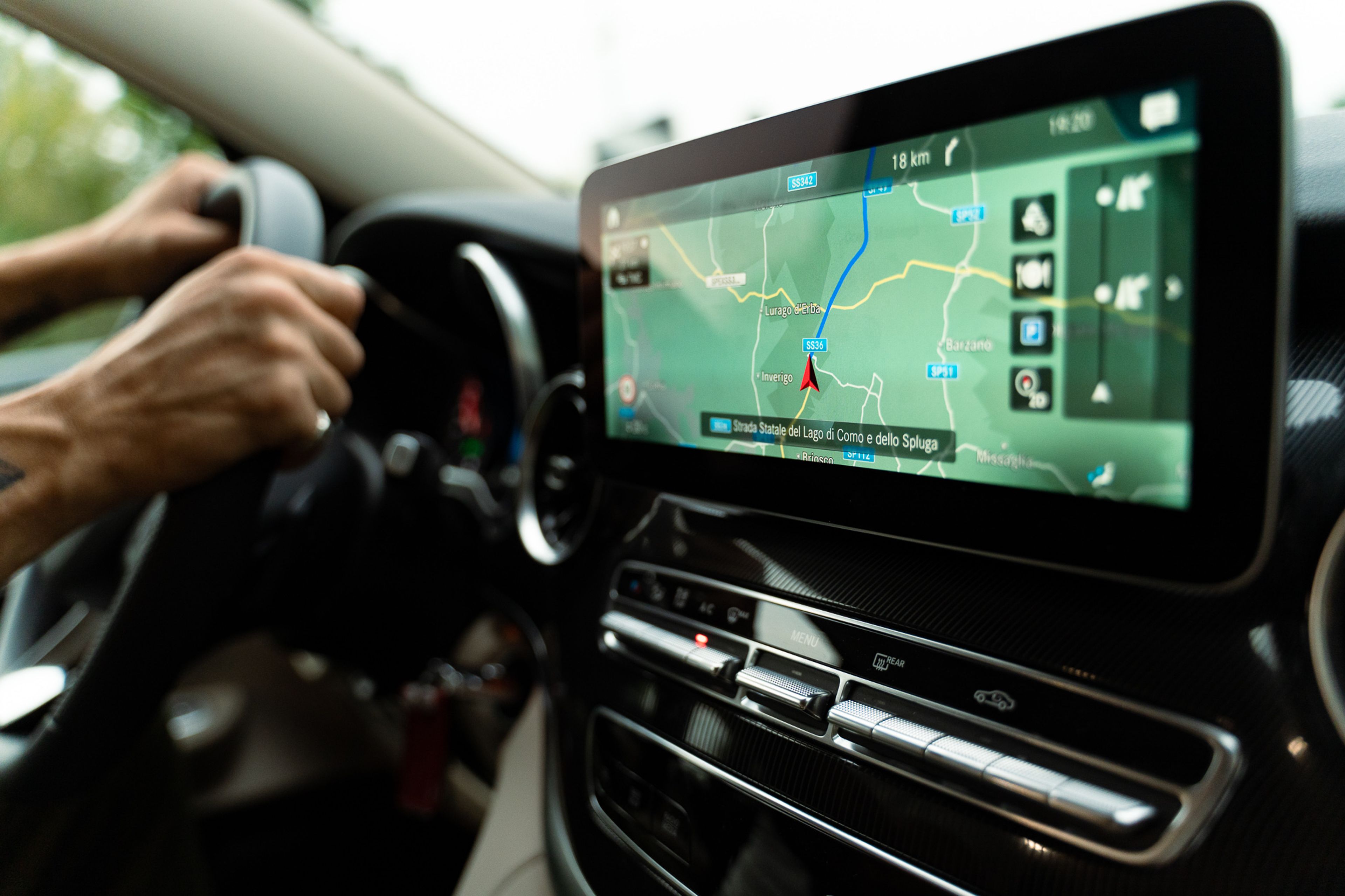 Cockpit of a e-car