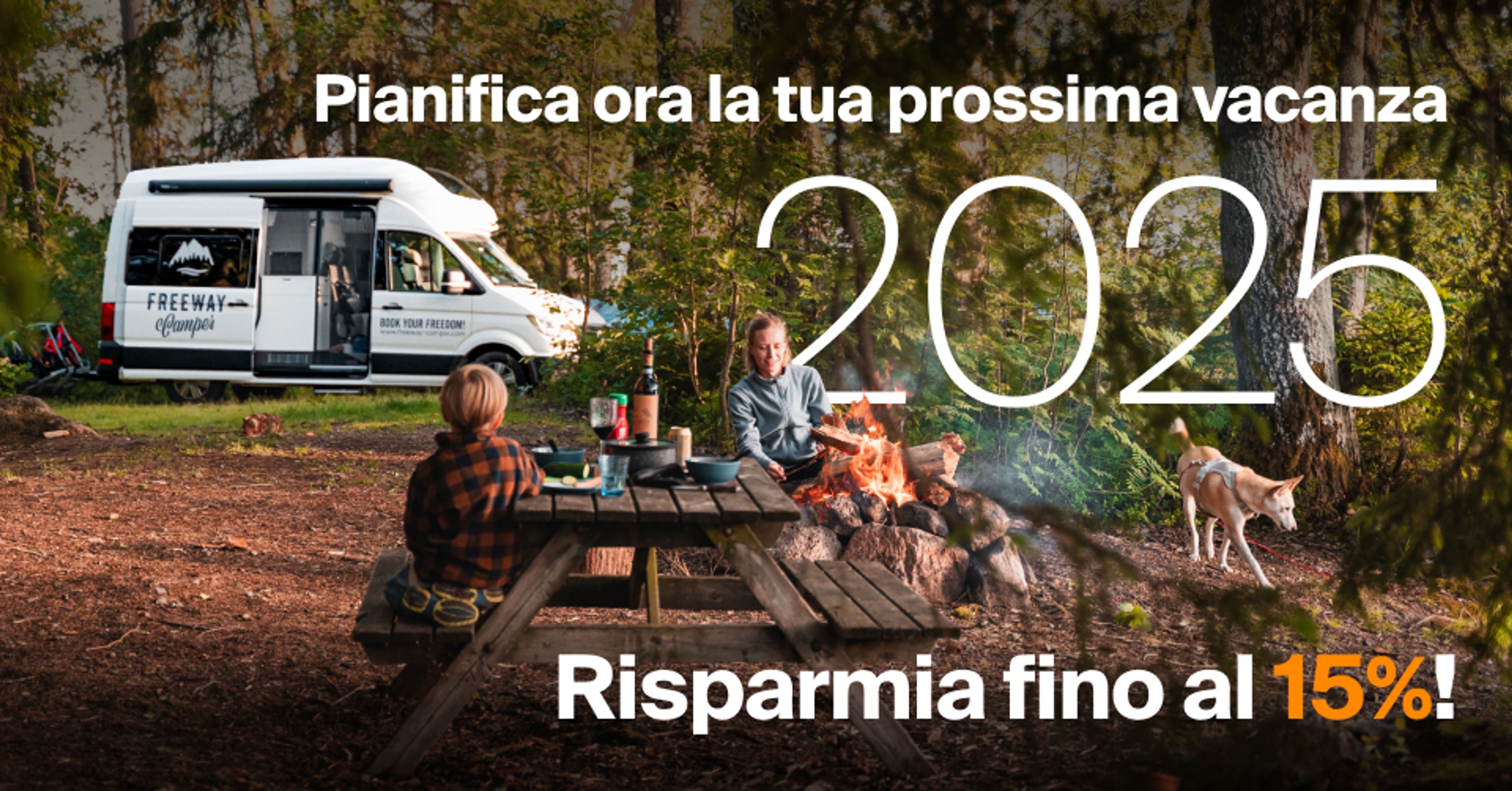 Prenotazioni anticipate 2025: assicurati il tuo camper con il 15% di sconto!