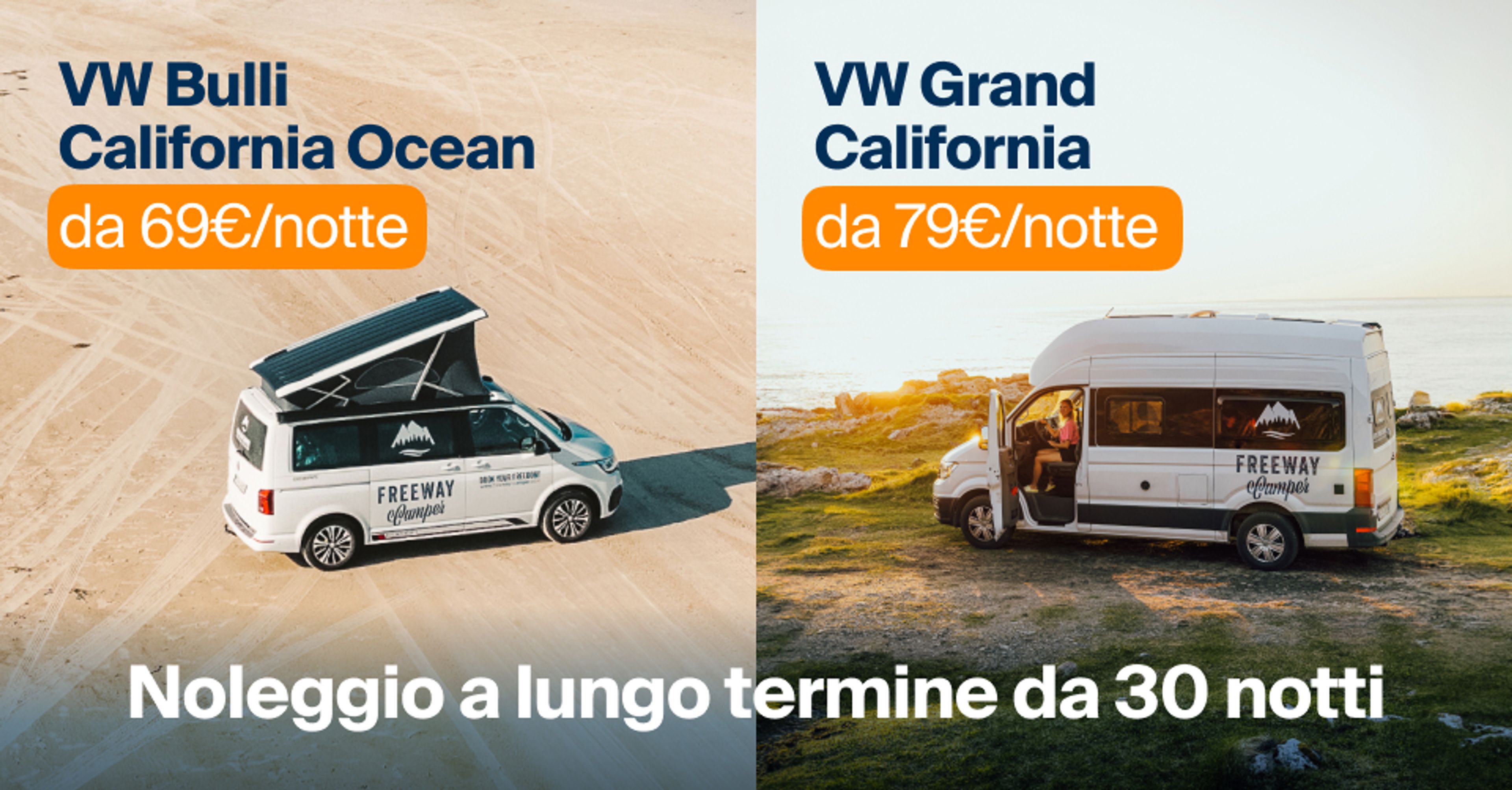 Noleggio a lungo termine: VW Bulli & VW Grand California