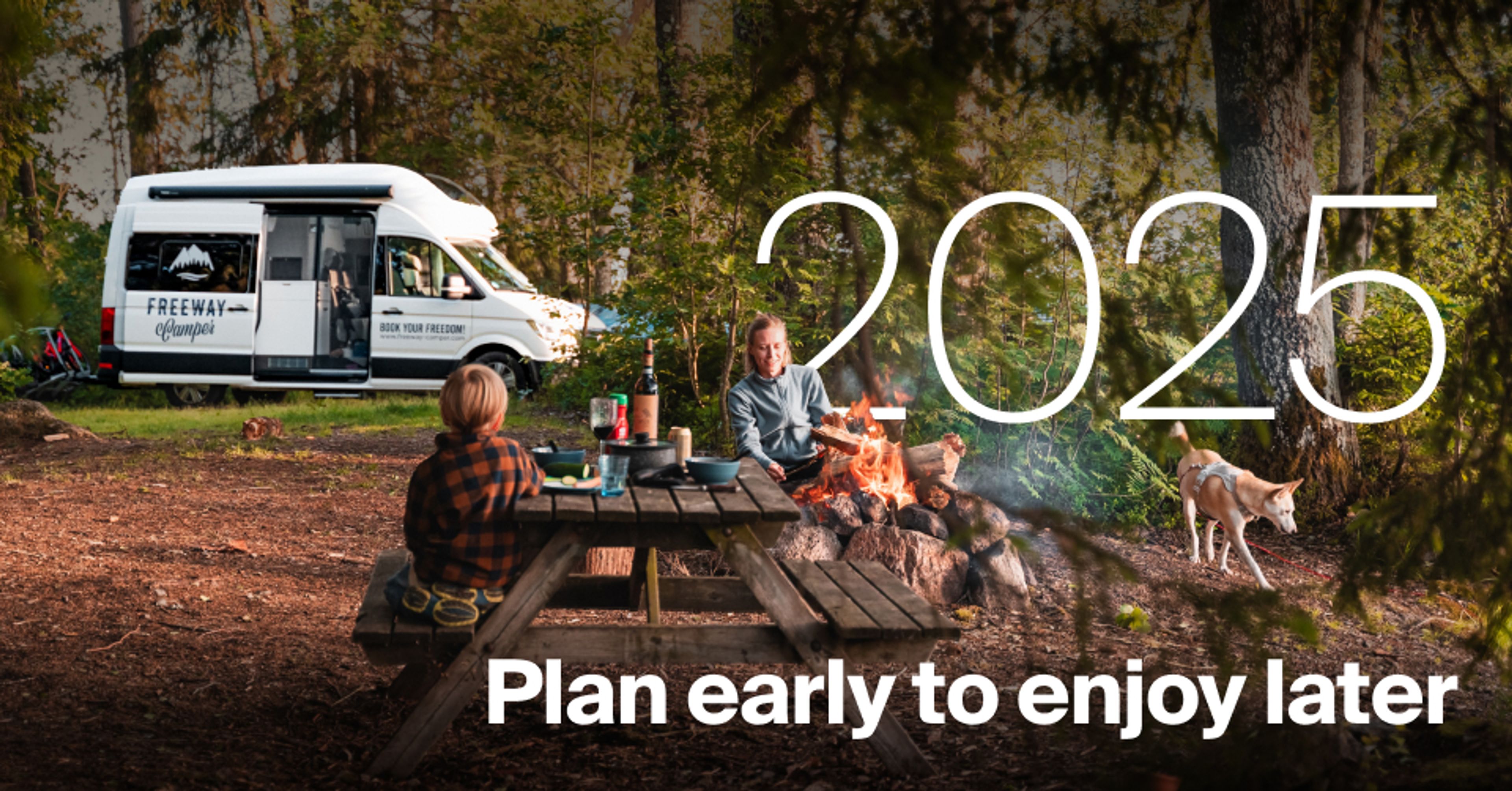 Early booking 2025: Secure your camper with 15% off